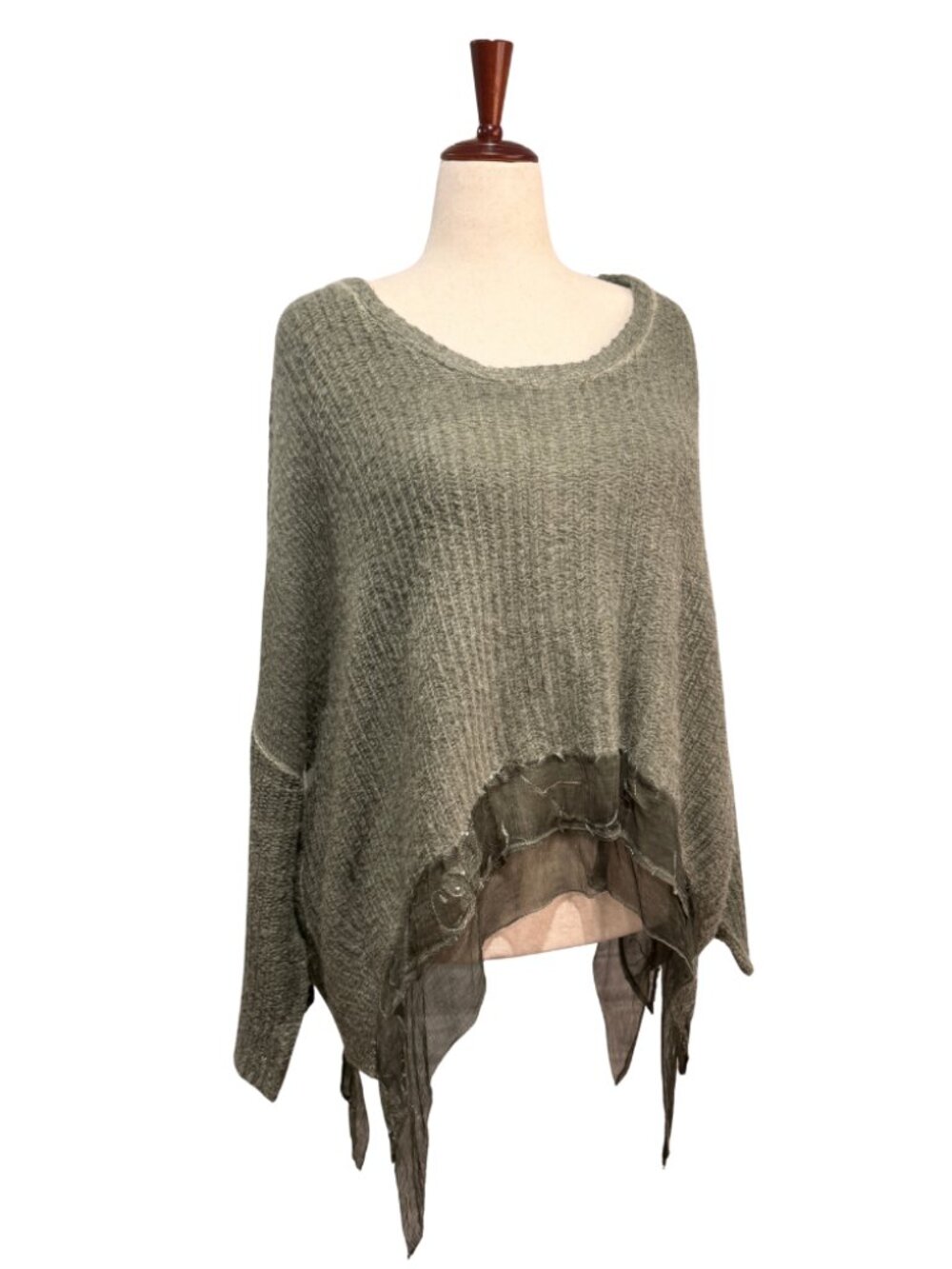 Belle France Made in Italy XL Cozy Knit Sweater Boho Lagenlook